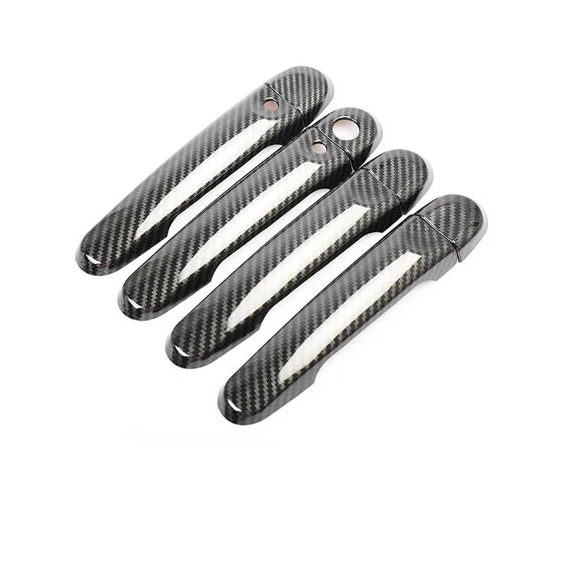 XRLHMP Kompatibel for Nissan TIIDA 2011-2015 Zubehör Carbon Fiber Style Dekoration Auto Innentürgriffe Abdeckung Zierleisten ABS Aufkleber(Handle Frame) von XRLHMP