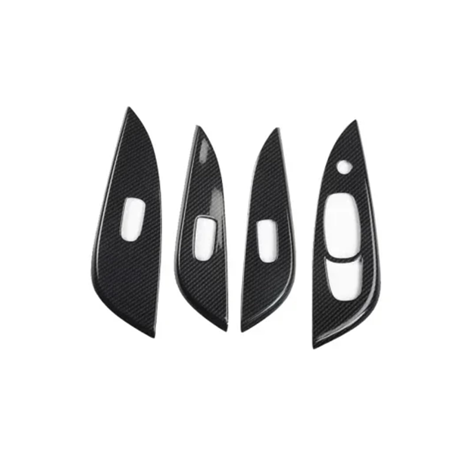 XRLHMP Kompatibel for Nissan TIIDA 2011-2015 Zubehör Carbon Fiber Style Dekoration Auto Innentürgriffe Abdeckung Zierleisten ABS Aufkleber(Window) von XRLHMP