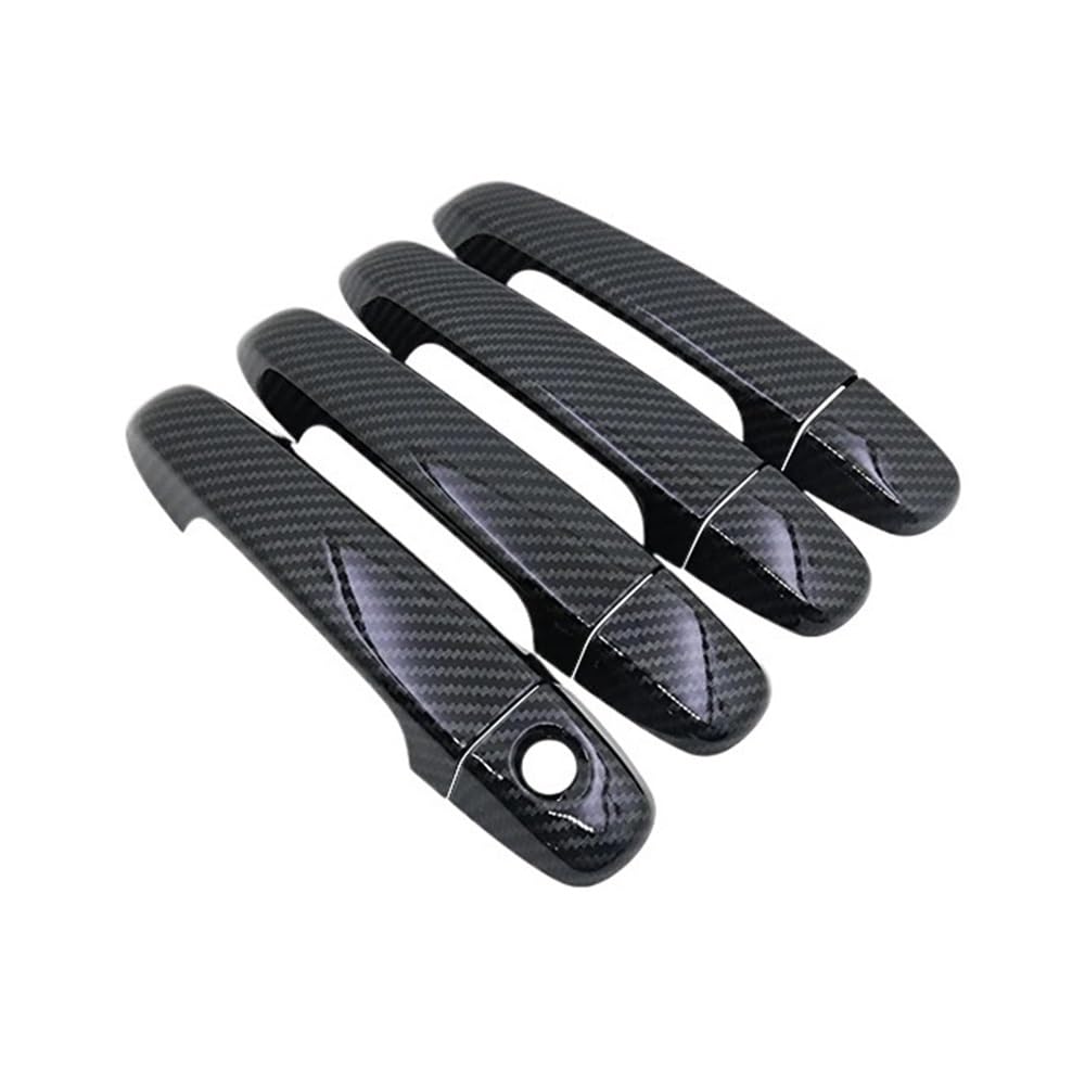 XRLHMP Kompatibel for Toyota Ractis Verso-S Space Verso Subaru Trezia 2011~2017 Carbon Fiber Chrome Türgriffabdeckung Autozubehör Aufkleber(Black) von XRLHMP