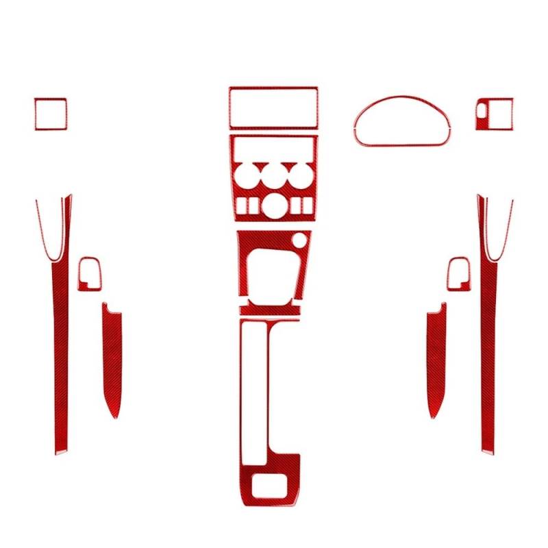XRLHMP Kompatibel mit BMW Z3 E36 1998-2002, Echtkohlefaser-Konsole, Schalttafel, dekorative Abdeckung, Autoinnenausstattung, Dekorationsaufkleber(Purplish red) von XRLHMP