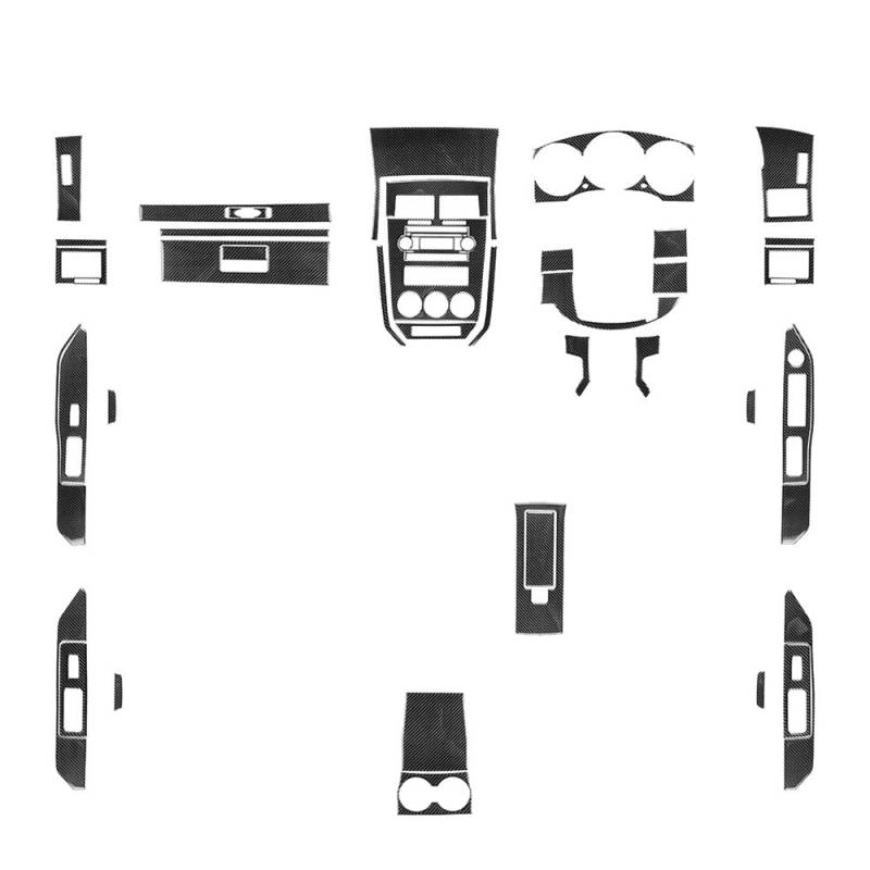 XRLHMP Kompatibel mit Dodge Caliber 2007 2008, Carbonfaser-Schalthebel, Luftauslass, Fensterheber-Schalttafel-Set, Auto-Innenausstattung, Aufkleber(Apple Green) von XRLHMP
