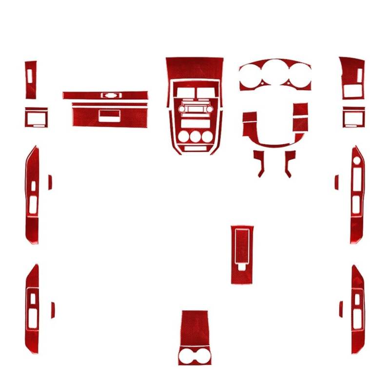 XRLHMP Kompatibel mit Dodge Caliber 2007 2008, Carbonfaser-Schalthebel, Luftauslass, Fensterheber-Schalttafel-Set, Auto-Innenausstattung, Aufkleber(Compatible for GED Carbon1) von XRLHMP