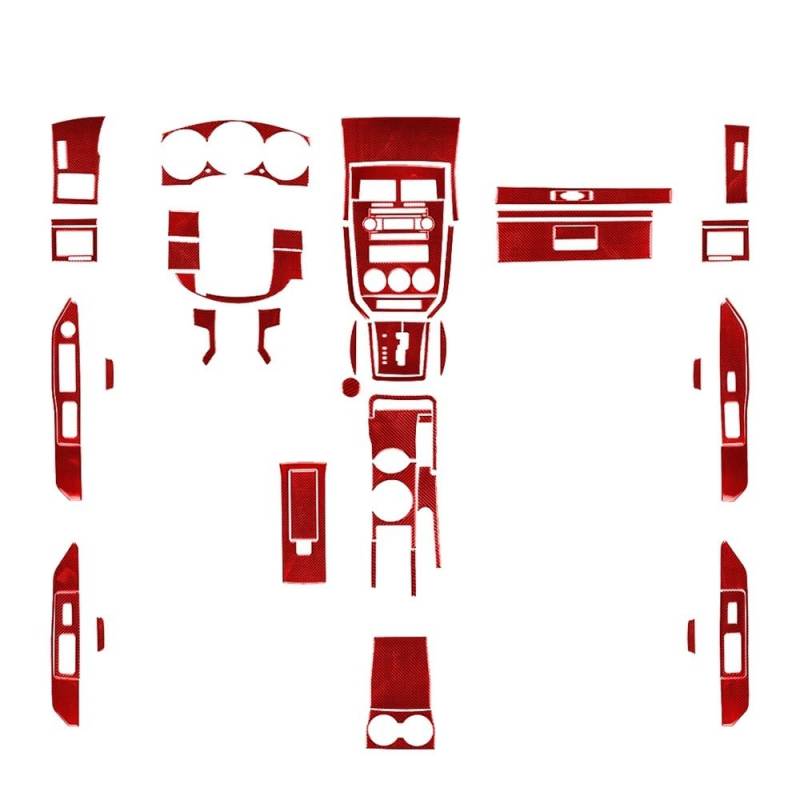 XRLHMP Kompatibel mit Dodge Caliber 2007 2008, Carbonfaser-Schalthebel, Luftauslass, Fensterheber-Schalttafel-Set, Auto-Innenausstattung, Aufkleber(Peach Blossom) von XRLHMP