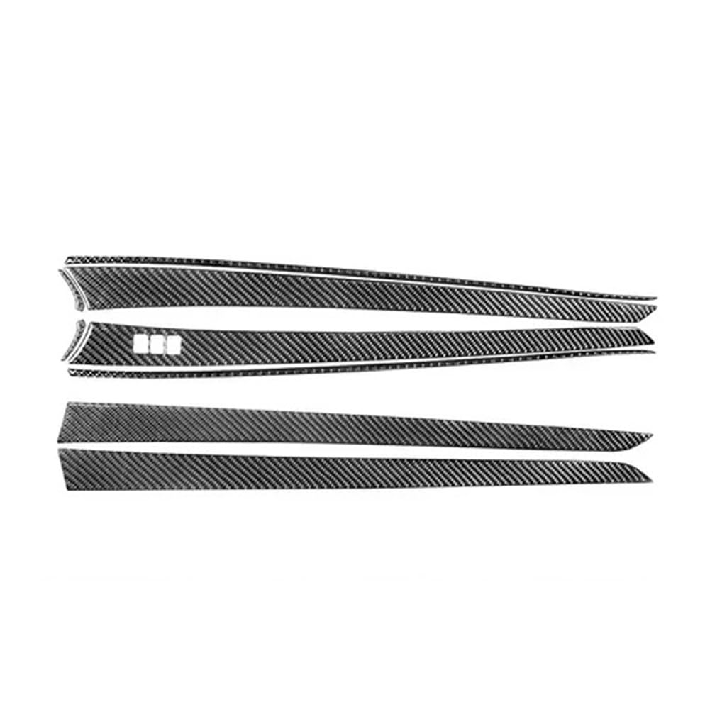 XRLHMP Kompatibel mit Infiniti G37 Sedan 2010-2013, Carbonfaser-Autoschutz-Patch, vollständige Teile, Innendekoration, alle Autoaufkleber, Zubehör(Door Panel 8Pcs) von XRLHMP