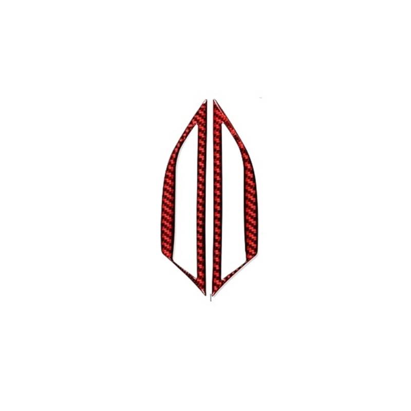 XRLHMP Kompatibel mit Porsche Boxster Cayman 718 982 2016-2022 Carbon Fiber Blinker Panel Cover Auto Außenzubehör Dekorativer Aufkleber(2 Red) von XRLHMP
