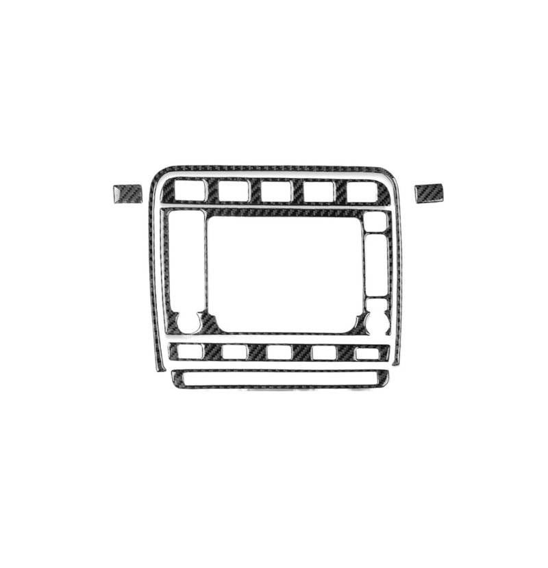 XRLHMP Kompatibel mit Porsche Cayenne S GTS Turbo 2003–2010, Carbonfaser-Schalthebel, Luftauslass, Fensterheber, Armaturenbrett, Auto-Innenaufkleber(Gray1) von XRLHMP