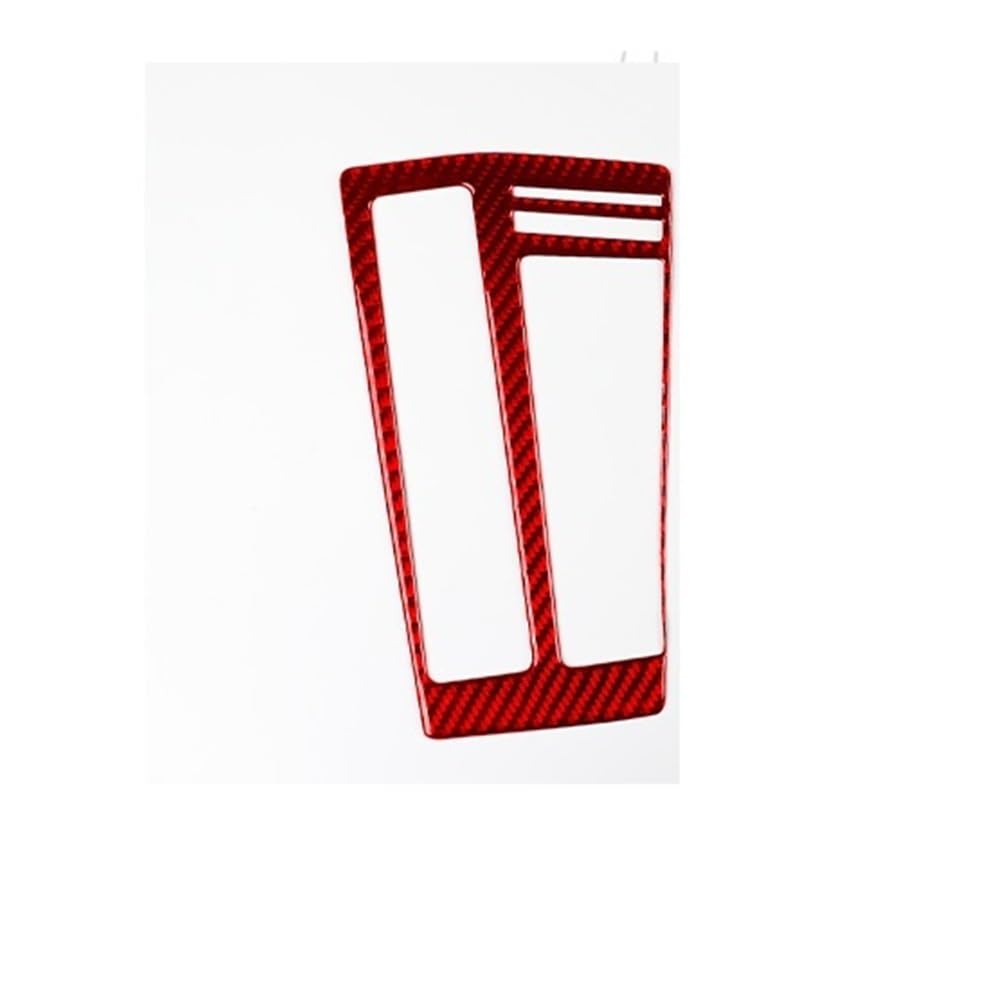 XRLHMP Kompatibel mit VW Golf 8 GTI MK8 2021-2023 Carbon Fiber Gear Shift Panel Trim Border Auto Innen Zubehör Dekorative Aufkleber(2 Red LHD) von XRLHMP