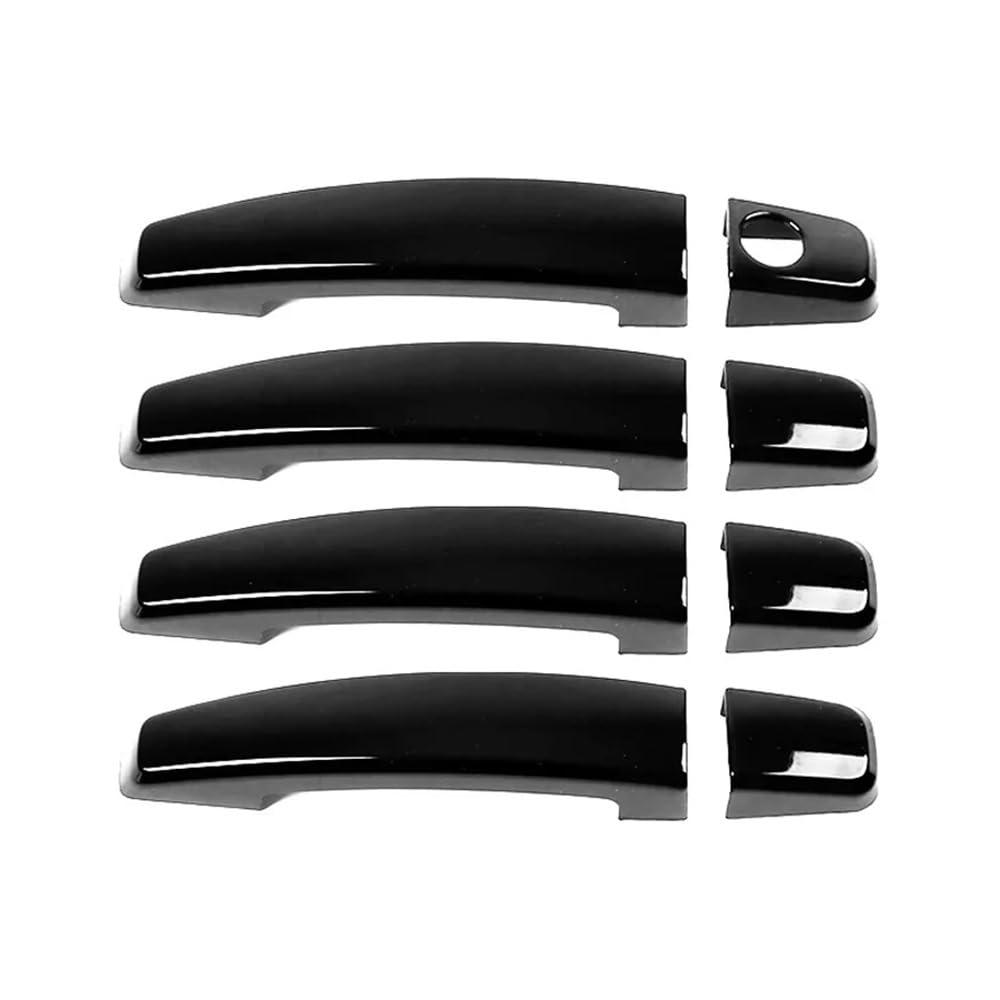XRLHMP Kompatibel mit: Geeignet for 05-08 Chevrolet Lefeng, Türgriff, Autotür-Außentürgriff, kratzfester Schutzaufkleber(1 Hole Bright Black) von XRLHMP