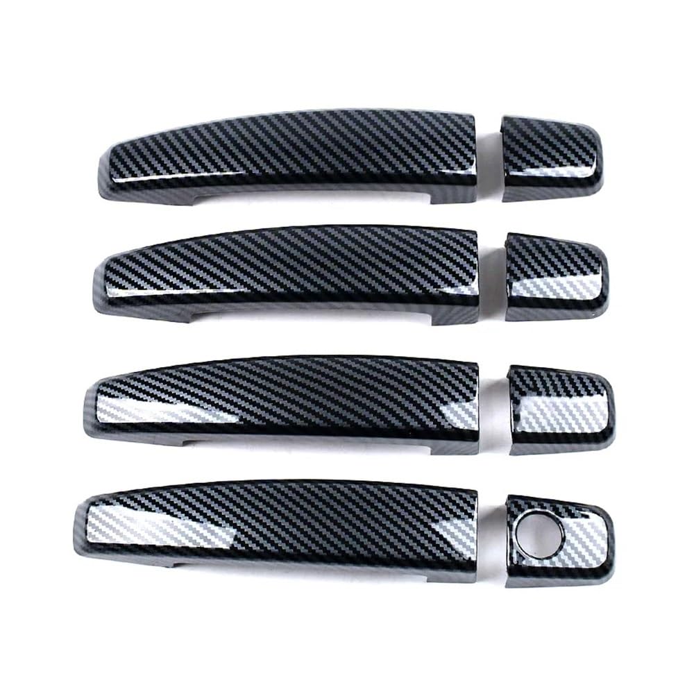 XRLHMP Kompatibel mit: Geeignet for 05-08 Chevrolet Lefeng, Türgriff, Autotür-Außentürgriff, kratzfester Schutzaufkleber(1 Hole Carbon Fiber) von XRLHMP