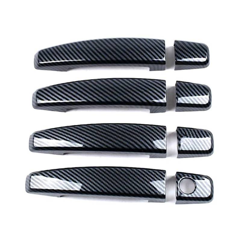 XRLHMP Kompatibel mit: Geeignet for 05-08 Chevrolet Lefeng, Türgriff, Autotür-Außentürgriff, kratzfester Schutzaufkleber(1 Hole Carbon Fiber) von XRLHMP