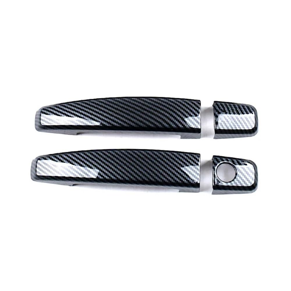 XRLHMP Kompatibel mit: Geeignet for 05-08 Chevrolet Lefeng, Türgriff, Autotür-Außentürgriff, kratzfester Schutzaufkleber(2 1Hole Carbon Fiber) von XRLHMP