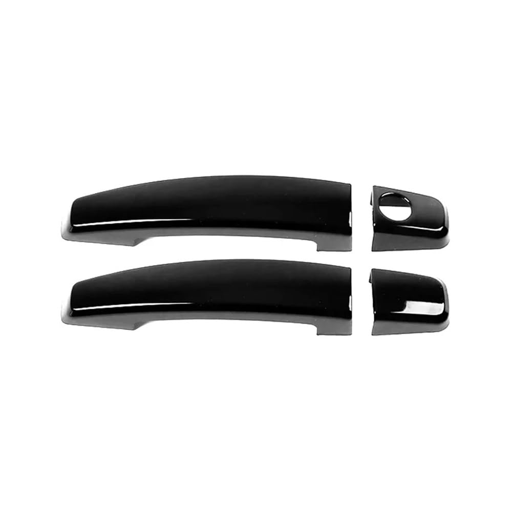 XRLHMP Kompatibel mit: Geeignet for 05-08 Chevrolet Lefeng, Türgriff, Autotür-Außentürgriff, kratzfester Schutzaufkleber(2 1hole Bright Black) von XRLHMP
