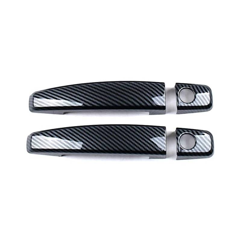 XRLHMP Kompatibel mit: Geeignet for 05-08 Chevrolet Lefeng, Türgriff, Autotür-Außentürgriff, kratzfester Schutzaufkleber(2 2Hole Carbon Fiber) von XRLHMP