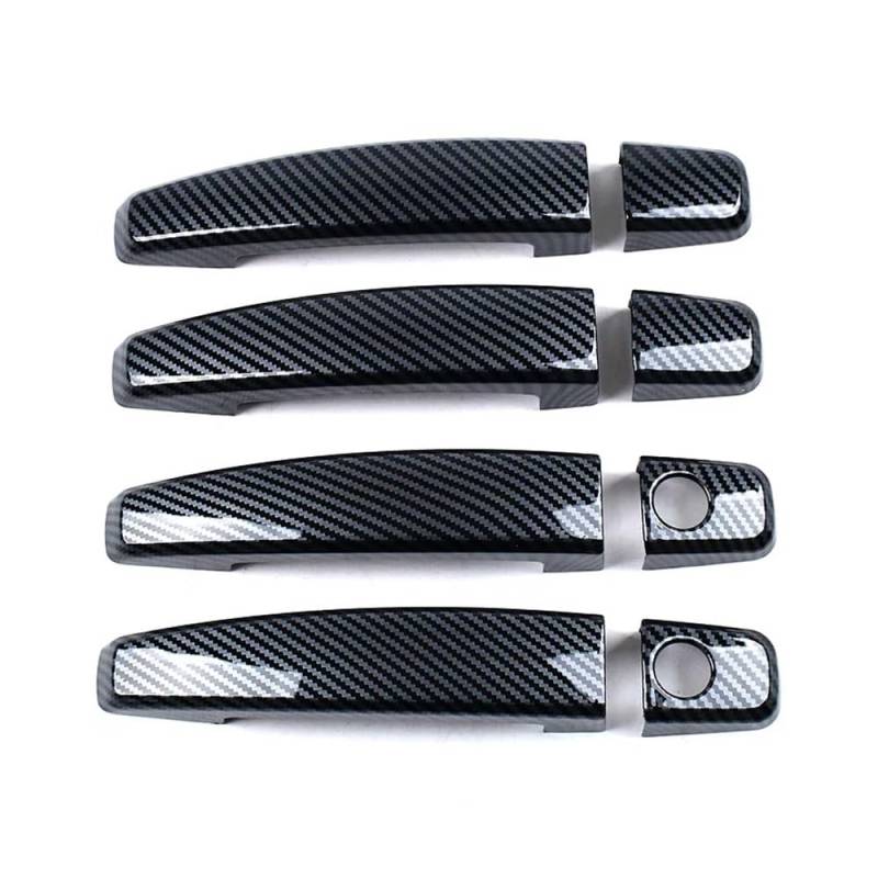 XRLHMP Kompatibel mit: Geeignet for 05-08 Chevrolet Lefeng, Türgriff, Autotür-Außentürgriff, kratzfester Schutzaufkleber(2-Hole carbon fiber) von XRLHMP