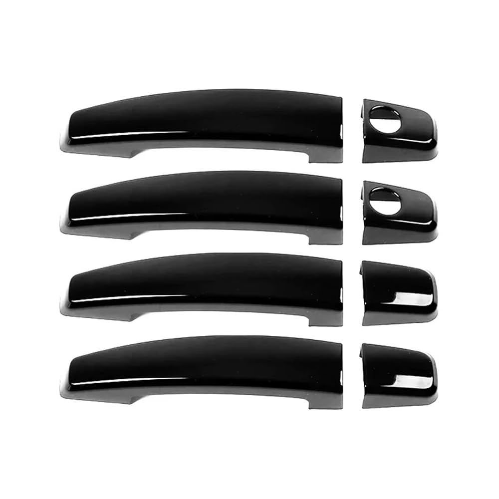 XRLHMP Kompatibel mit: Geeignet for 05-08 Chevrolet Lefeng, Türgriff, Autotür-Außentürgriff, kratzfester Schutzaufkleber(2 Holes Bright Black) von XRLHMP