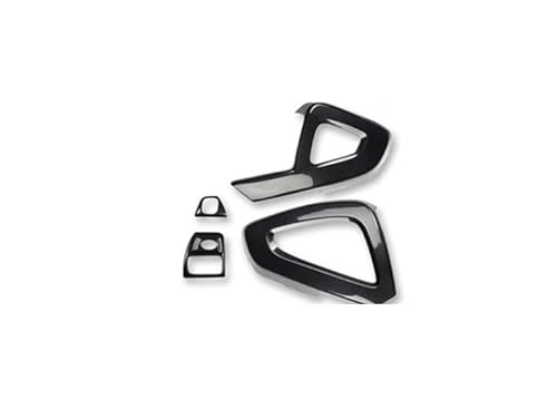 XRLHMP Komplettset Mittelkonsolenverkleidung Hupen Türgriffe Carbonfaser-Abdeckung Kompatibel mit Smart 451 Fortwo Innendekorationszubehör(H) von XRLHMP
