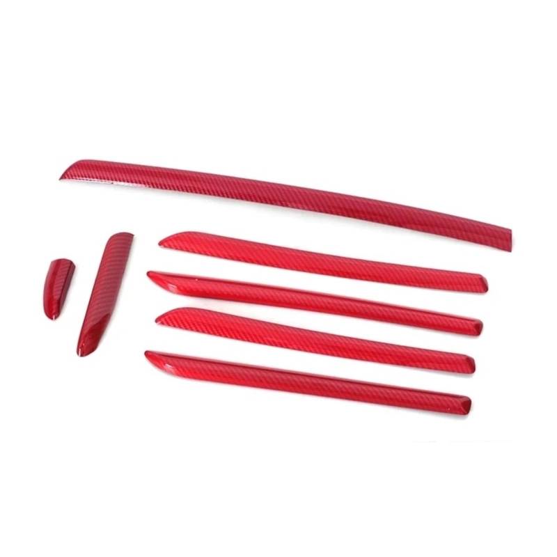 XRLHMP LHD-Innenleisten, Mittelkonsole, Armaturenbrett, Zierleisten, Dekorabdeckung, ABS-Kohlefaser-Stil, kompatibel for Audi A3 8V 2014–2018, S3 2017(S) von XRLHMP