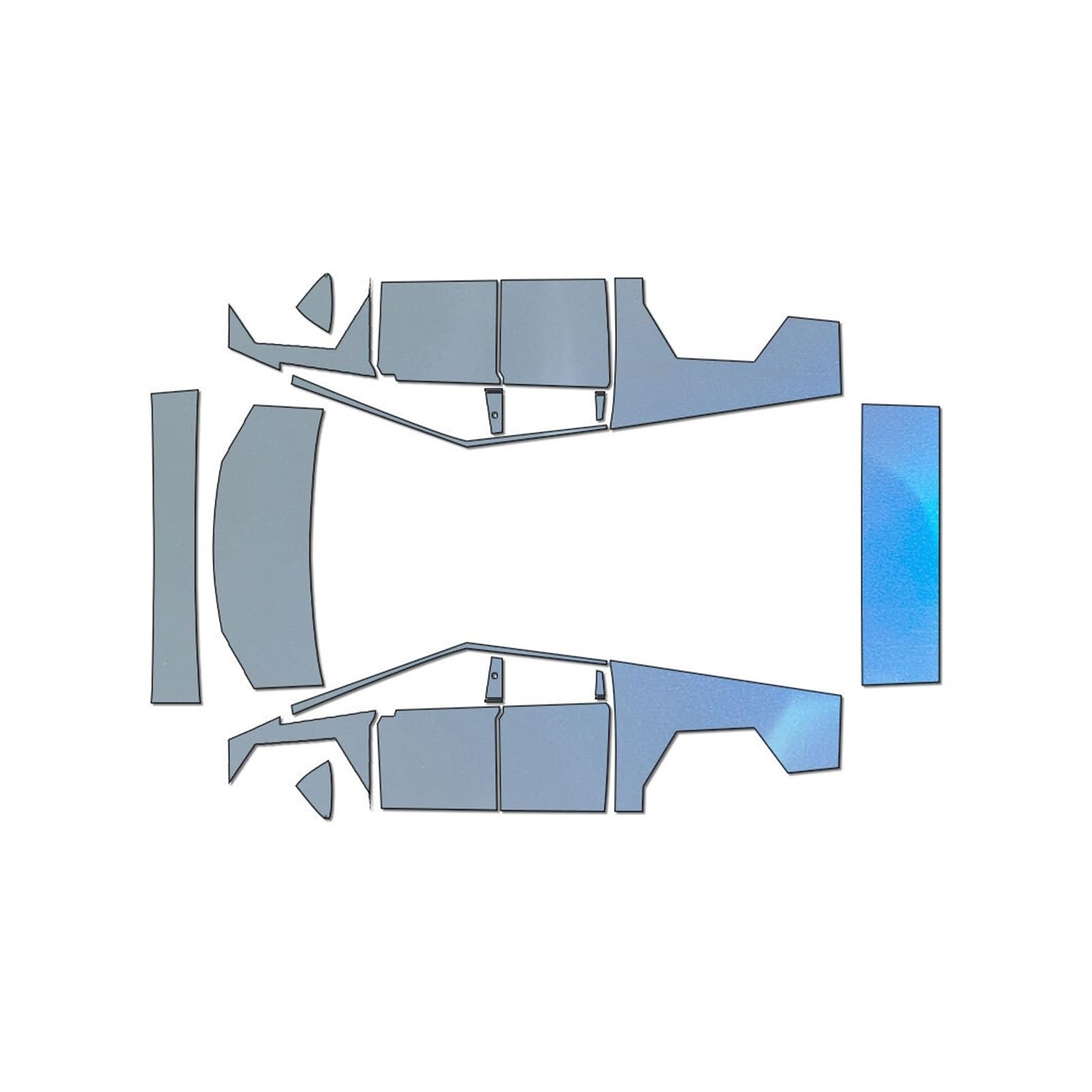 XRLHMP PFCC TPU-Autolackschutzfolie, kompatibel mit Tesla Model S 2016–2023, vorgeschnitten, Kratzfest, transparent, Ppf-Aufkleber-Set(28042,Model S 22-23) von XRLHMP