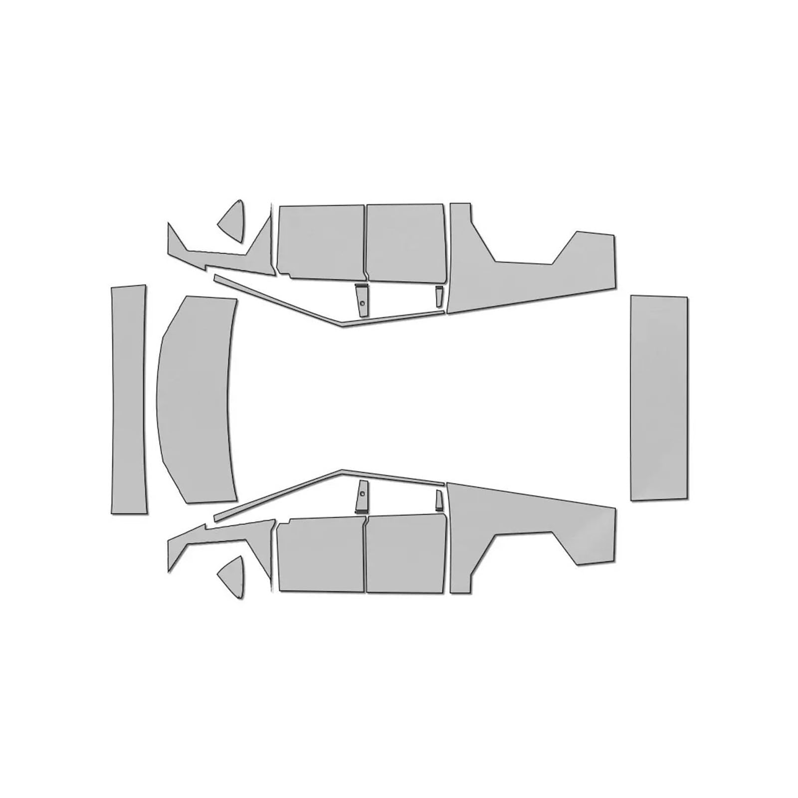 XRLHMP PFCC TPU-Autolackschutzfolie, kompatibel mit Tesla Model S 2016–2023, vorgeschnitten, Kratzfest, transparent, Ppf-Aufkleber-Set(28075,Model S 16) von XRLHMP