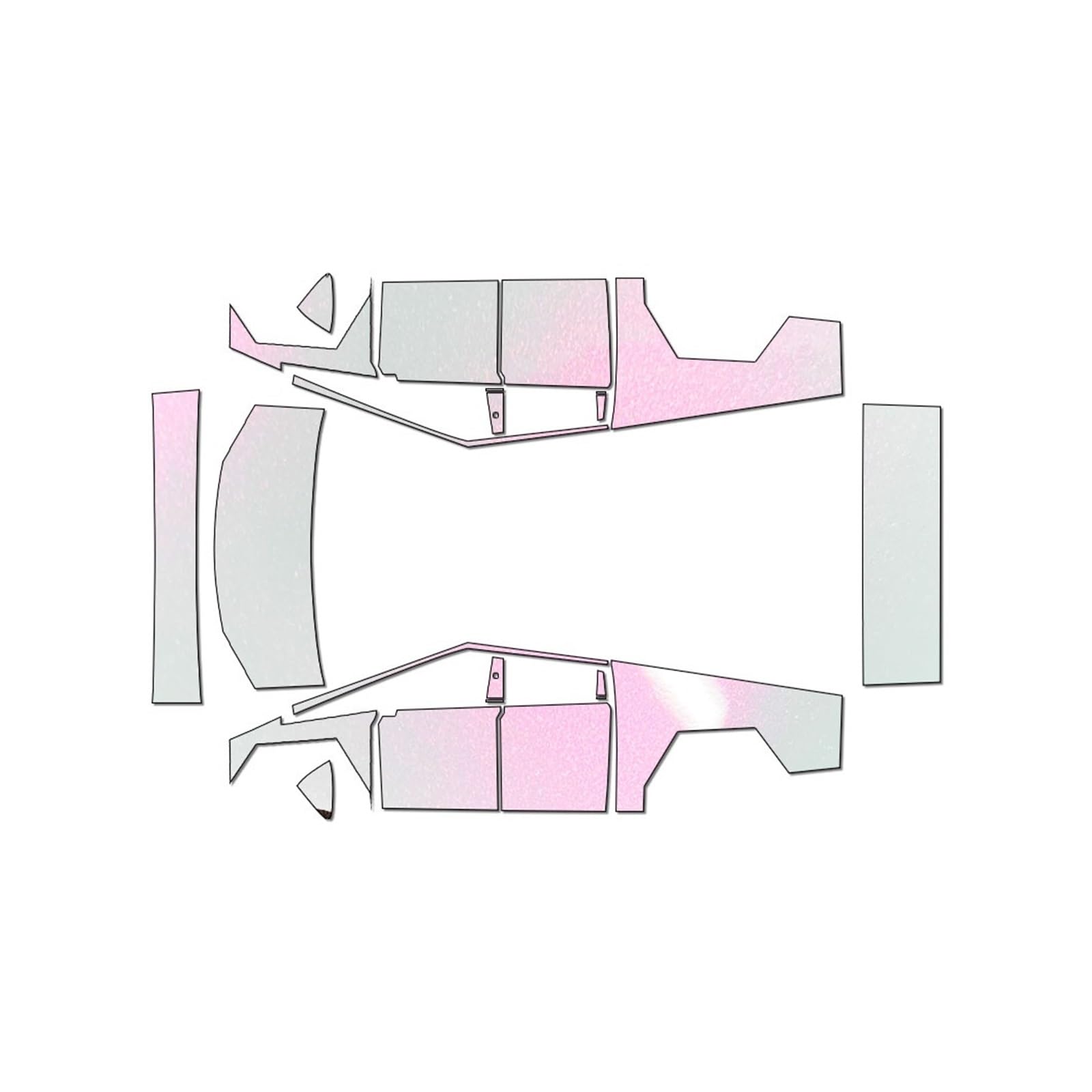 XRLHMP PFCC TPU-Autolackschutzfolie, kompatibel mit Tesla Model S 2016–2023, vorgeschnitten, Kratzfest, transparent, Ppf-Aufkleber-Set(28137,Model S 19) von XRLHMP