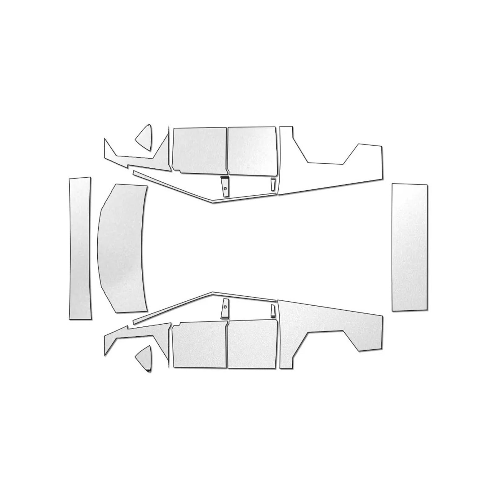 XRLHMP PFCC TPU-Autolackschutzfolie, kompatibel mit Tesla Model S 2016–2023, vorgeschnitten, Kratzfest, transparent, Ppf-Aufkleber-Set(38003,Model S 18) von XRLHMP