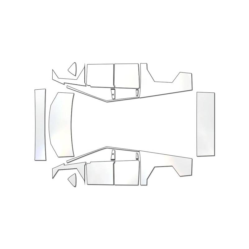 XRLHMP PFCC TPU-Autolackschutzfolie, kompatibel mit Tesla Model S 2016–2023, vorgeschnitten, Kratzfest, transparent, Ppf-Aufkleber-Set(50006,Model S 16) von XRLHMP