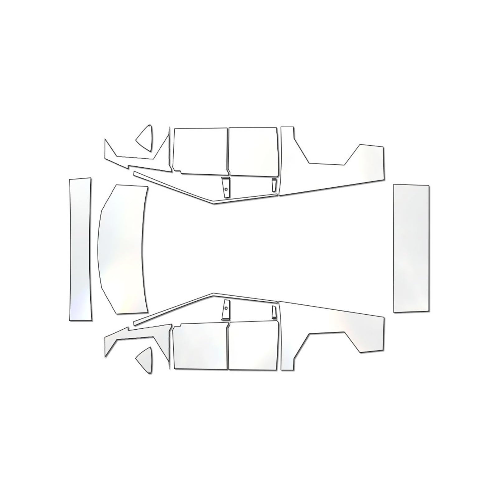 XRLHMP PFCC TPU-Autolackschutzfolie, kompatibel mit Tesla Model S 2016–2023, vorgeschnitten, Kratzfest, transparent, Ppf-Aufkleber-Set(50006,Model S 17) von XRLHMP
