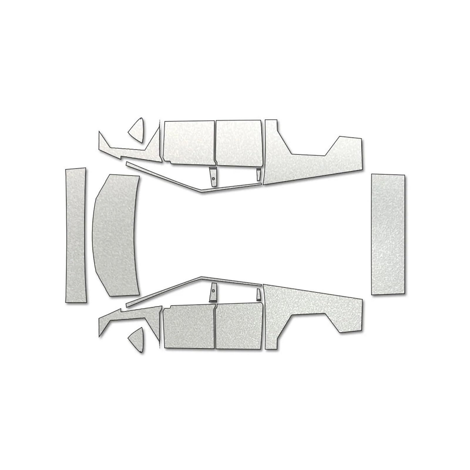 XRLHMP PFCC TPU-Autolackschutzfolie, kompatibel mit Tesla Model S 2016–2023, vorgeschnitten, Kratzfest, transparent, Ppf-Aufkleber-Set(CR-782,Model S 16) von XRLHMP