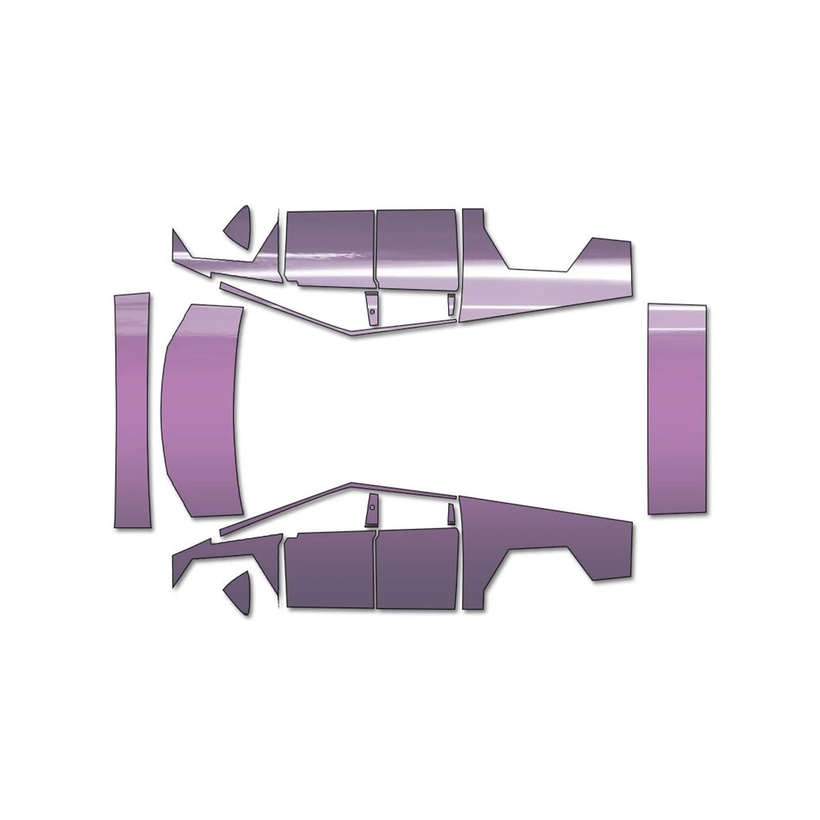 XRLHMP PFCC TPU-Autolackschutzfolie, kompatibel mit Tesla Model S 2016–2023, vorgeschnitten, Kratzfest, transparent, Ppf-Aufkleber-Set(CR-844,Model S 21) von XRLHMP