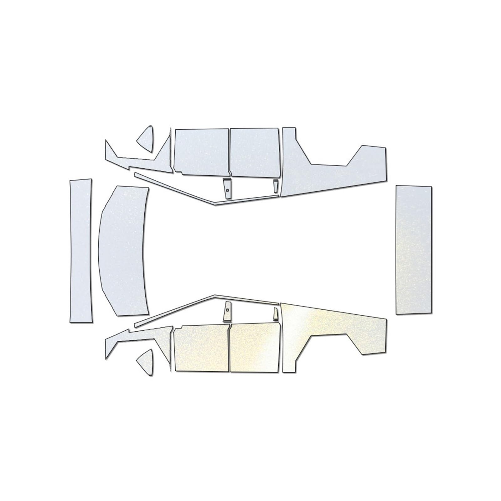 XRLHMP PFCC TPU-Autolackschutzfolie, kompatibel mit Tesla Model S 2016–2023, vorgeschnitten, Kratzfest, transparent, Ppf-Aufkleber-Set(KL38001,Model S 18) von XRLHMP