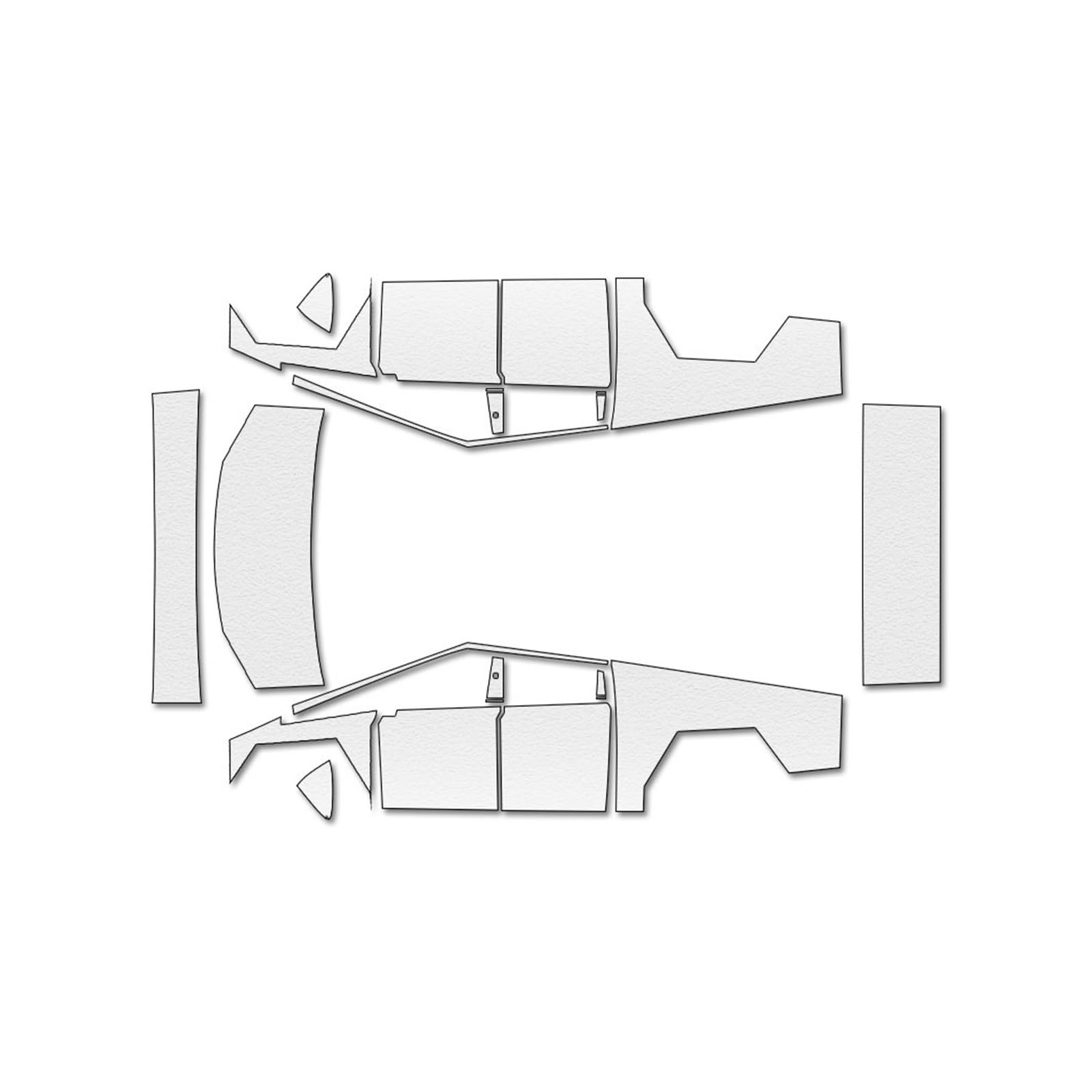 XRLHMP PFCC TPU-Autolackschutzfolie, kompatibel mit Tesla Model S 2016–2023, vorgeschnitten, Kratzfest, transparent, Ppf-Aufkleber-Set(ML605,Model S 22-23) von XRLHMP