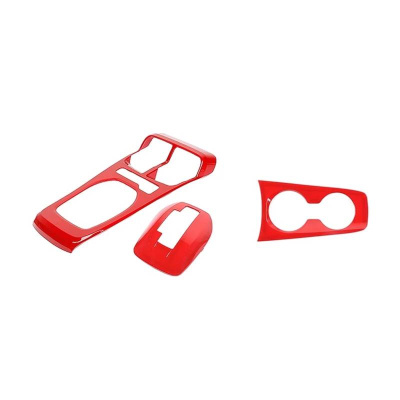 XRLHMP SHINEKA ABS-Kohlefaser-Front-Getränkehalter-Schalthebel-Dekorationsabdeckungssatz for Chevrolet Camaro 2010–2015, Auto-Innenausstattung(M) von XRLHMP