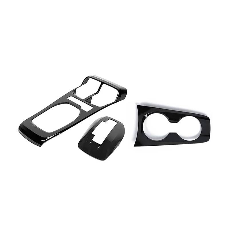 XRLHMP SHINEKA ABS-Kohlefaser-Front-Getränkehalter-Schalthebel-Dekorationsabdeckungssatz for Chevrolet Camaro 2010–2015, Auto-Innenausstattung(N) von XRLHMP