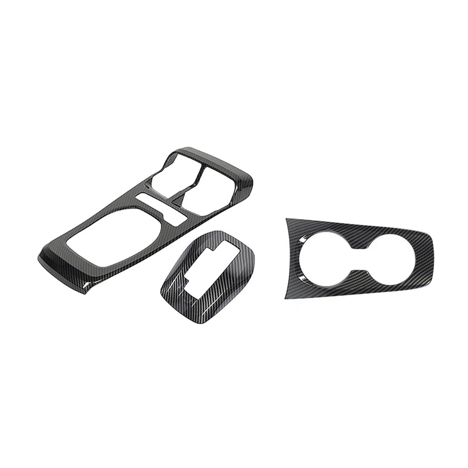 XRLHMP SHINEKA ABS-Kohlefaser-Front-Getränkehalter-Schalthebel-Dekorationsabdeckungssatz for Chevrolet Camaro 2010–2015, Auto-Innenausstattung(V) von XRLHMP