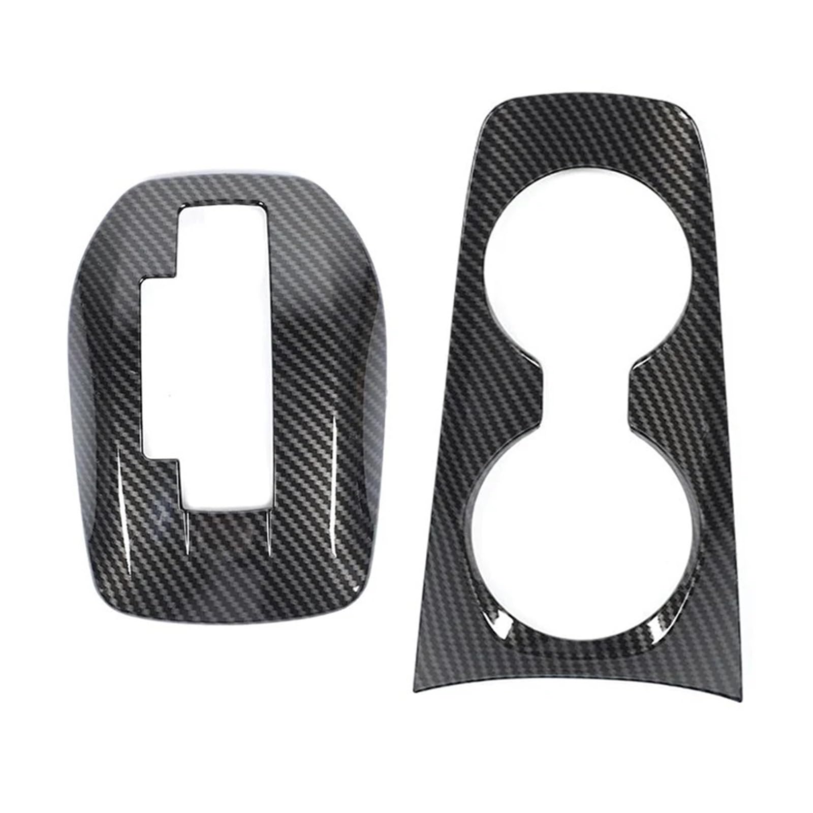 XRLHMP SHINEKA ABS-Kohlefaser-Front-Getränkehalter-Schalthebel-Dekorationsabdeckungssatz for Chevrolet Camaro 2010–2015, Auto-Innenausstattung(Z) von XRLHMP