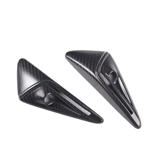 XRLHMP Seitenkamera-Abdeckung, kompatibel mit Tesla Model 3/Y/3 Highland 2021–2024, Aufkleber aus echter Kohlefaser, Blattbrett, Autozubehör 3K240G(HW4.0 Matte Carbon) von XRLHMP