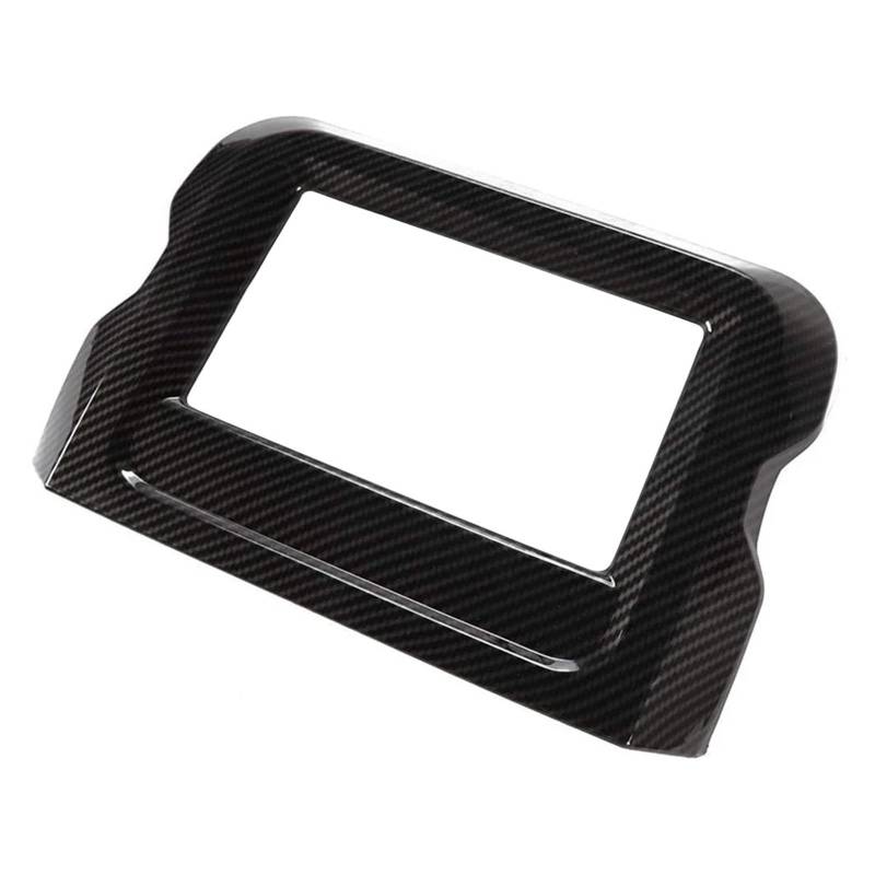 Auto Aufkleber 1 Stücke ABS Center Konsole Navigation Panel Abdeckung Für Jeep Für Wrangler JL Für JLU 2018-2020 Auto Innen Zubehör Innenzubehör(Kohlefaser) von XRUKGUO