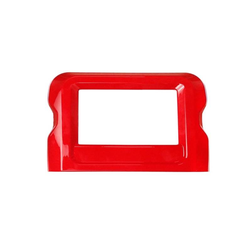 Auto Aufkleber 1 Stücke ABS Center Konsole Navigation Panel Abdeckung Für Jeep Für Wrangler JL Für JLU 2018-2020 Auto Innen Zubehör Innenzubehör(Rot) von XRUKGUO