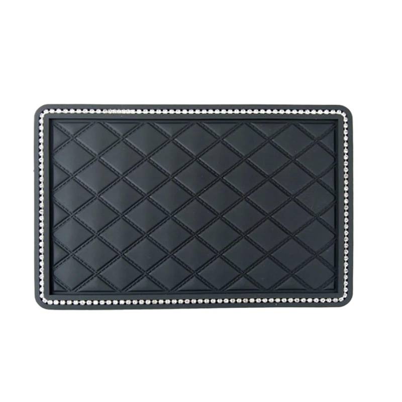 Auto Aufkleber 26 * 15 cm Anti Rutsch Matte Kristall Strass Automobil Silikon Non-Slip Matte Pad Auto Klebrig Für GPS Telefon Auto Innen Zubehör Innenzubehör(26x15cm with Diamond) von XRUKGUO