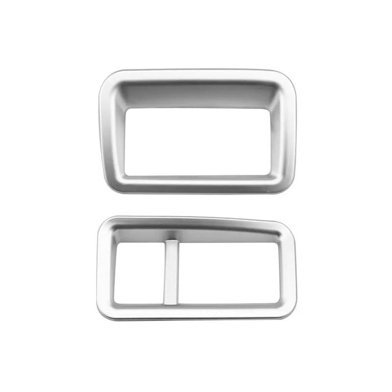 Auto Aufkleber 2Pcs ABS Auto Scheinwerfer Kopf Lampe Kraftstoff Für Tank Schalter Panel Rahmen Abdeckung Trim Aufkleber Für Toyota Für CHR 2016-2020 Zubehör Innenzubehör(LHD Silver) von XRUKGUO