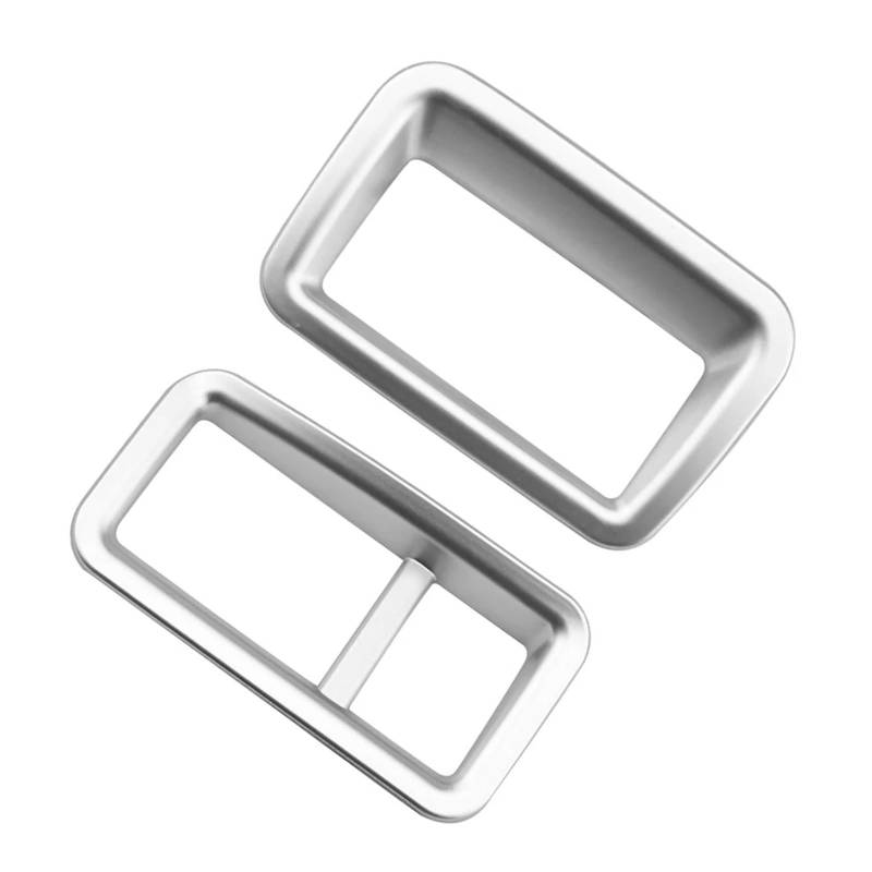 Auto Aufkleber 2Pcs ABS Auto Scheinwerfer Kopf Lampe Kraftstoff Für Tank Schalter Panel Rahmen Abdeckung Trim Aufkleber Für Toyota Für CHR 2016-2020 Zubehör Innenzubehör(RHD Silver) von XRUKGUO