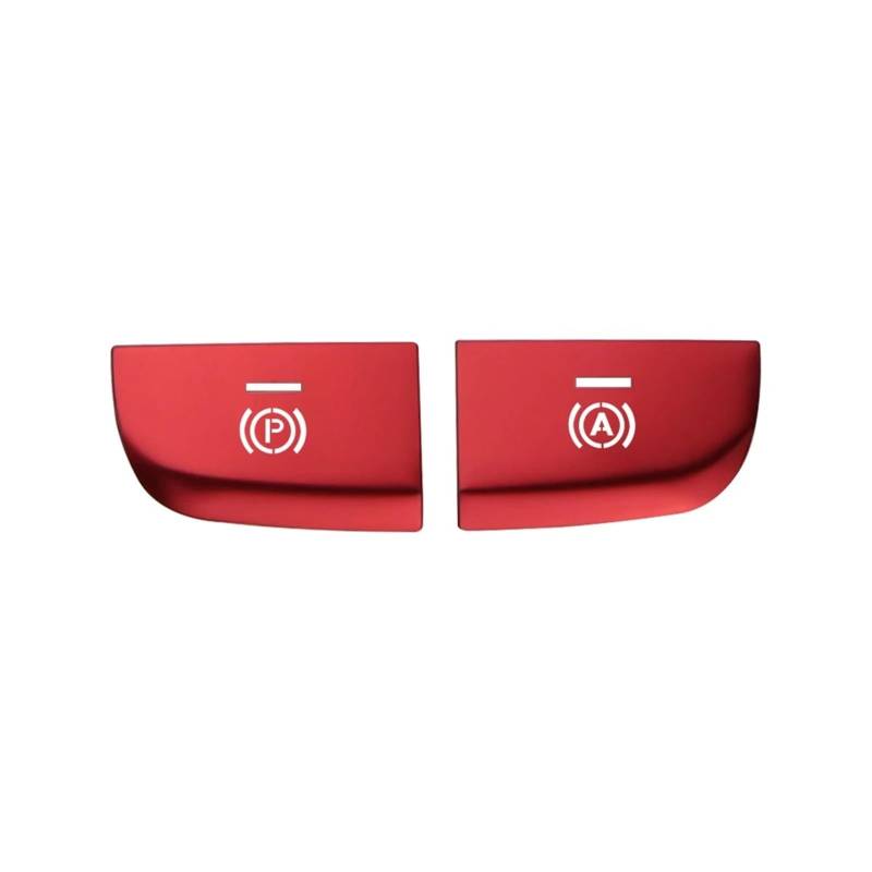Auto Aufkleber 2Pcs Auto Elektronische Handbremse Hand Brems Taste Aufkleber Abdeckung Trim Für A3 8V 2013 2014 2015 2016 2017 2018 2019 Zubehör Innenzubehör(Rot) von XRUKGUO