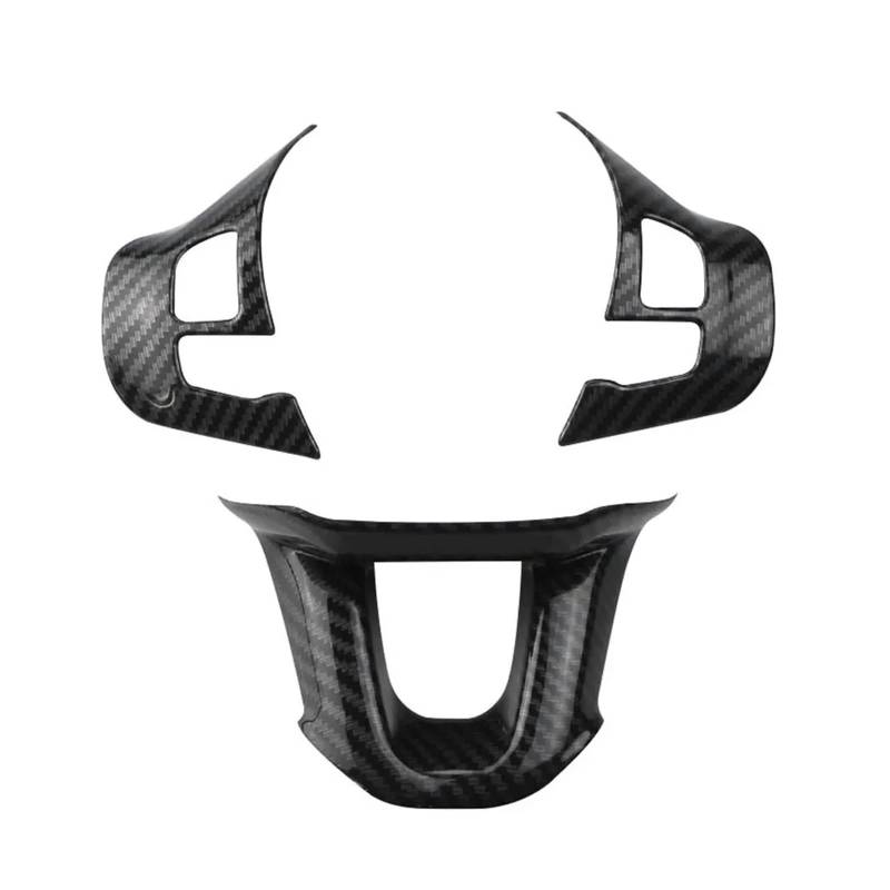 Auto Aufkleber 3 Teile/Satz Lenkrad Panel Taste Schalter Abdeckung Pailletten Für Peugeot 2008 208 2014-2018 Innenleisten Trim Auto Aufkleber Innenzubehör(Kohlenschwarz) von XRUKGUO
