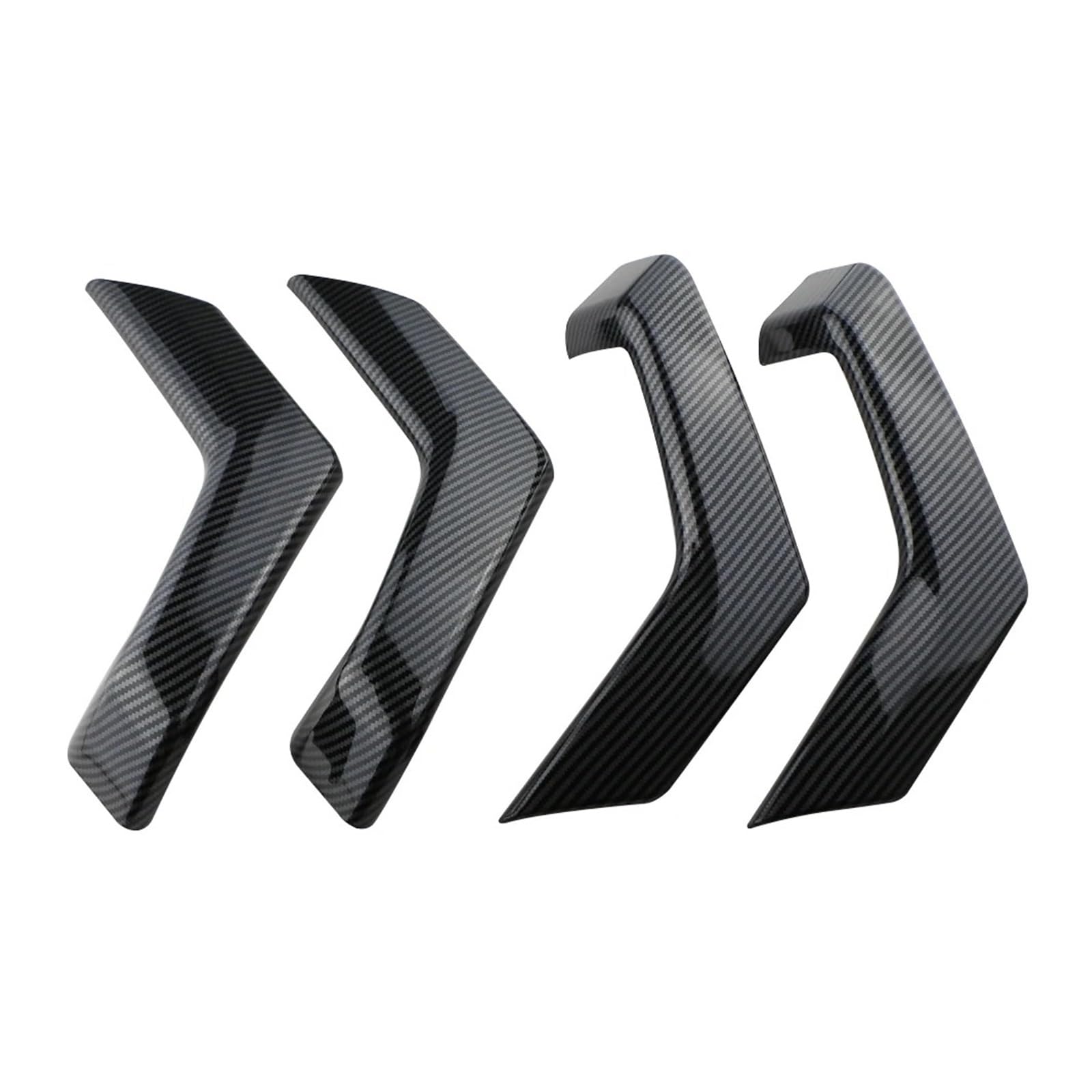 Auto Aufkleber 4Pcs ABS Auto Tür Armlehne Panel Abdeckung Aufkleber Trim Für VW Für Troc 2018-2023 Innen Zubehör Innenzubehör(Carbon Fiber Black) von XRUKGUO