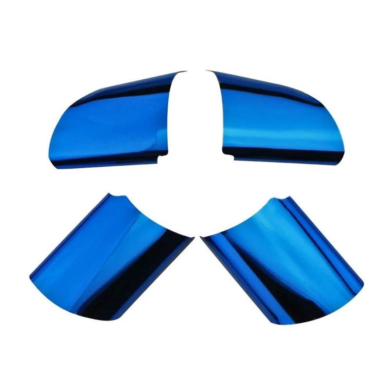 Auto Aufkleber 4Pcs Auto Innen Lenkrad Trim Abdeckung Aufkleber Für Ford Für Focus MK2 2005-2011 Dekoration Zubehör Innenzubehör(Blau) von XRUKGUO