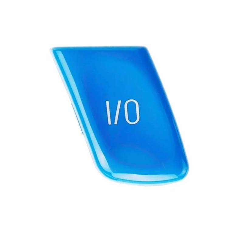 Auto Aufkleber ABS Auto Lenkrad Control Knob Schalter I/O Taste Abdeckung Fit Für 3 Serie Für M3 E46 1998-2004 Auto Innen Zubehör Innenzubehör(Blau) von XRUKGUO
