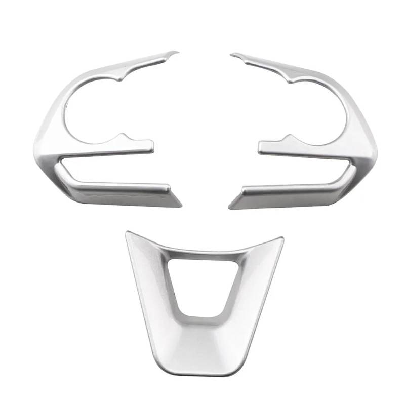 Auto Aufkleber ABS Auto Lenkrad Panel Abdeckung Trim Aufkleber Für Toyota Für RAV4 Für Corolla E210 Für Avalon 2019 2020 2021 2022 Zubehör Innenzubehör(3Pcs Silver) von XRUKGUO