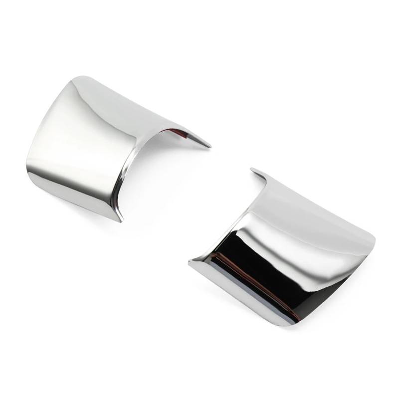 Auto Aufkleber ABS Chrome Trim Lenkrad Abdeckung Aufkleber Fall Für Ford Für Focus 3 Mk3 2012-2014/ Für Kuga 2013-2015 Auto Zubehör Innenzubehör(Chrome 2pcs) von XRUKGUO