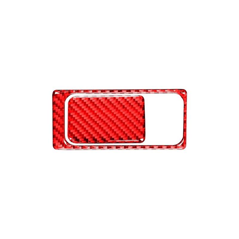 Auto Aufkleber Auto Handschuh Box Griff Dekoration Rahmen Abdeckung Aufkleber Carbon Faser Für VW Für Golf 8 MK8 2020 2021 Auto Innen Zubehör Innenzubehör(Rot) von XRUKGUO