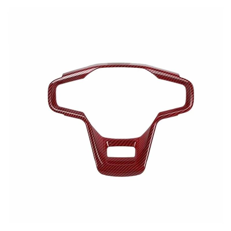 Auto Aufkleber Auto Lenkrad Panel Dekoration Abdeckung Für Bronco 2021 2022 2023 2024 Innen Zubehör Innenzubehör(Red Carbon Fiber) von XRUKGUO